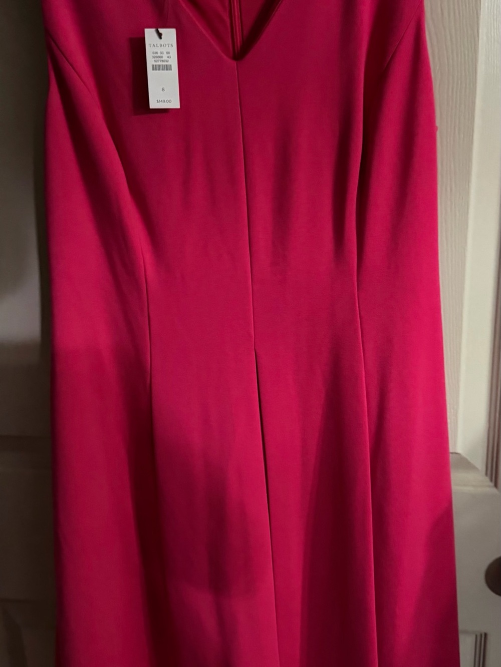 Talbots Hot Pink Midi Dress